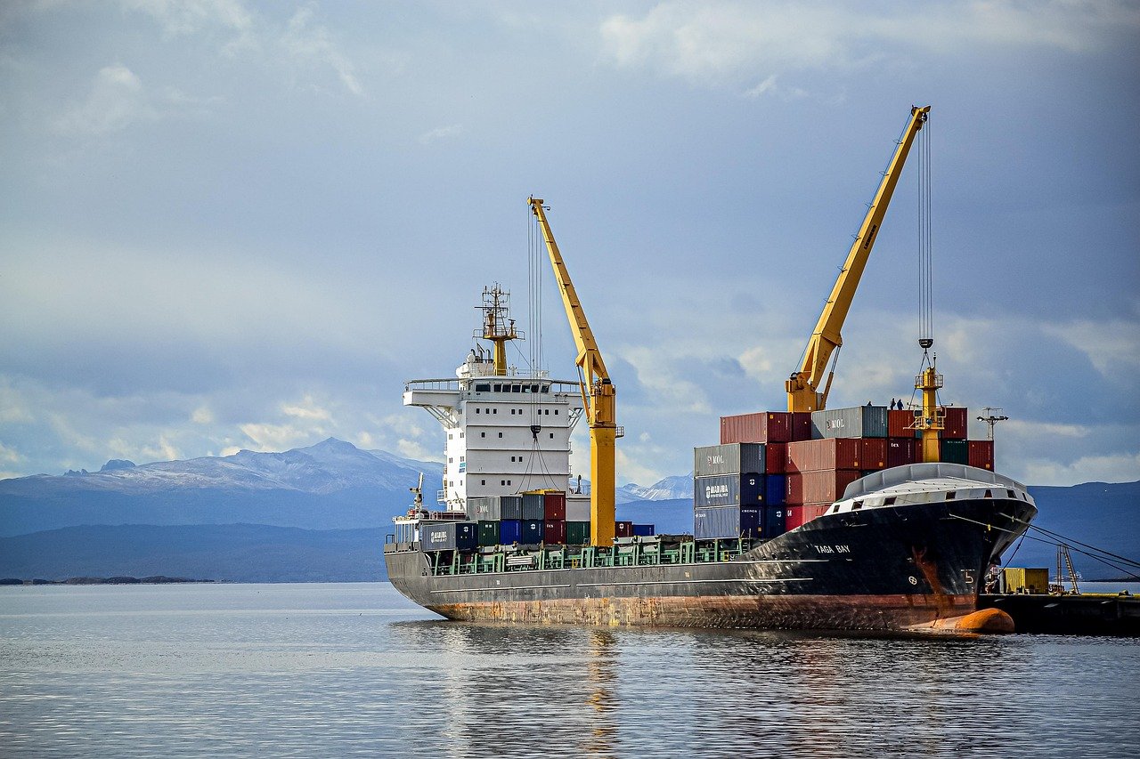 ship, cranes, loading, dock, port, pier, machinery, heavy machinery, cargo, cargo ship, shipping, shipping industry, freight, freight transport, freight ship, sea, ocean, water, travel, voyage, argentina, transport, transportation, nature, infrastructure
